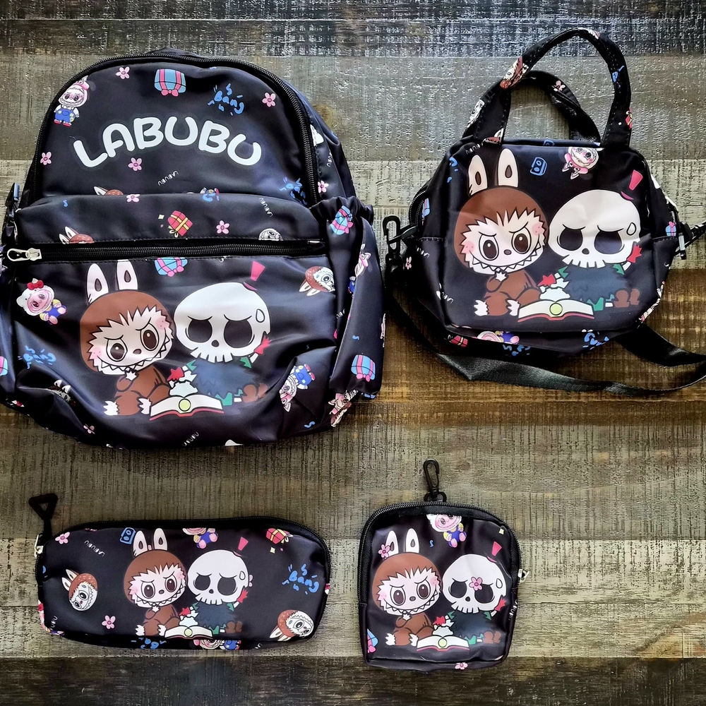 ~ EASTER BASKET ~ 4 pc Cartoon Monster Backpack Set ~ High Quality Super Cute